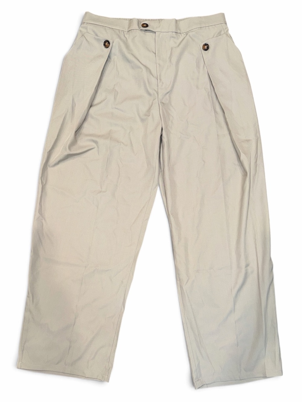 NWT Coofandy, Size XL, Khaki, Pleated Wide-Leg Elastic Waist Pants